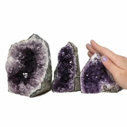 2.13kg Amethyst Crystal Geode Specimen Set 3 Pieces DN1409 5 Amethyst Crystal Geode Specimen Set DN1409 | Himalayan Salt Factory