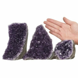 2.05kg Amethyst Crystal Geode Specimen Set 3 Pieces DN1413 5 Amethyst Crystal Geode Specimen Set DN1413 | Himalayan Salt Factory