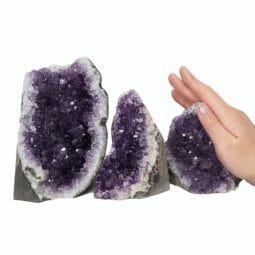 2.22kg Amethyst Crystal Geode Specimen Set 3 Pieces DN1430 5 Amethyst Crystal Geode Specimen Set DN1430 | Himalayan Salt Factory