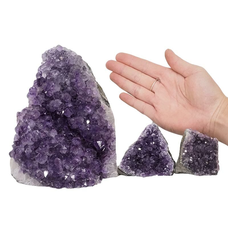 2.62kg Amethyst Crystal Geode Specimen Set 3 Pieces DN1434 4 Amethyst Crystal Geode Specimen Set DN1434 | Himalayan Salt Factory