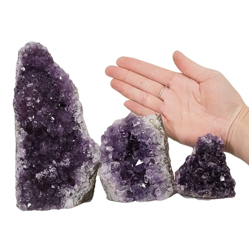 2.18kg Amethyst Crystal Geode Specimen Set 3 Pieces DN1436 4 Amethyst Crystal Geode Specimen Set DN1436 | Himalayan Salt Factory