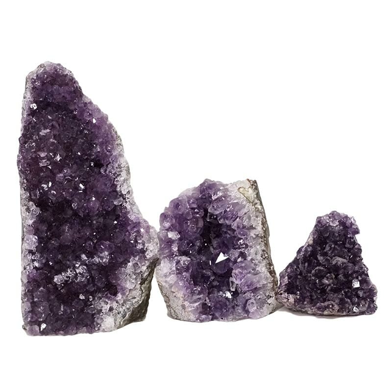 2.18kg Amethyst Crystal Geode Specimen Set 3 Pieces DN1436 3 Amethyst Crystal Geode Specimen Set DN1436 | Himalayan Salt Factory