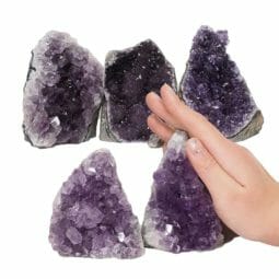 2.18kg Amethyst Crystal Geode Specimen Set 5 Pieces DN1437 5 Amethyst Crystal Geode Specimen Set DN1437 | Himalayan Salt Factory