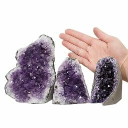 2.15kg Amethyst Crystal Geode Specimen Set 3 Pieces DN1441 5 Amethyst Crystal Geode Specimen Set DN1441 | Himalayan Salt Factory
