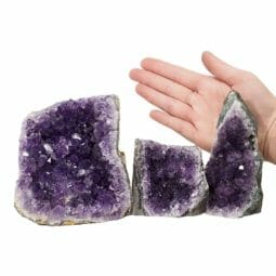 2.07kg Amethyst Crystal Geode Specimen Set 3 Pieces DN1442 5 Amethyst Crystal Geode Specimen Set DN1442 | Himalayan Salt Factory