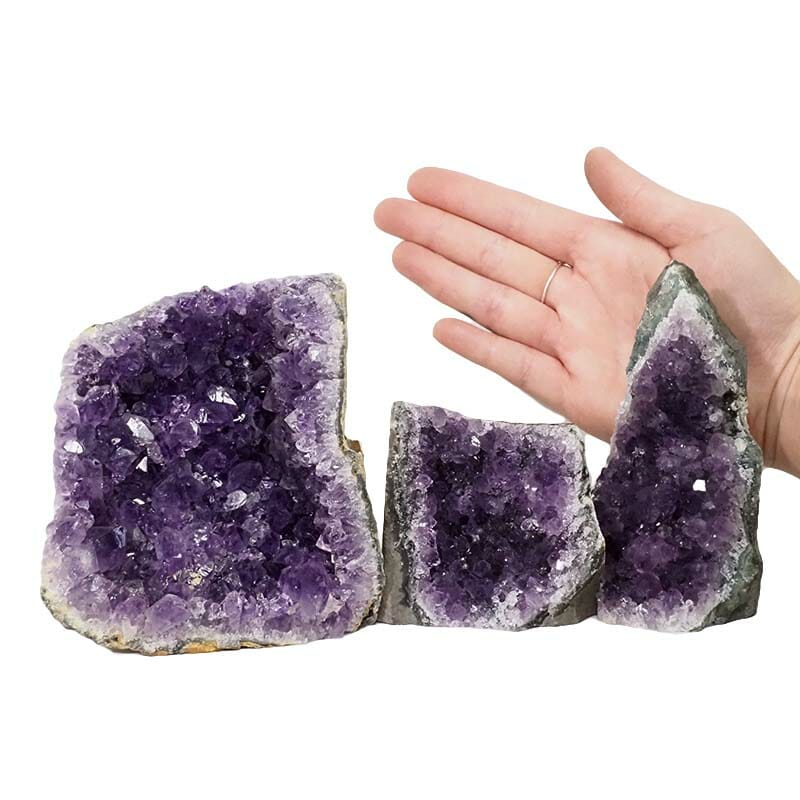 2.07kg Amethyst Crystal Geode Specimen Set 3 Pieces DN1442 4 Amethyst Crystal Geode Specimen Set DN1442 | Himalayan Salt Factory