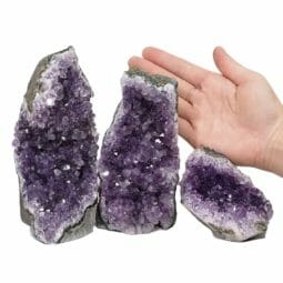2.20kg Amethyst Crystal Geode Specimen Set 3 Pieces DN1445 5 Amethyst Crystal Geode Specimen Set DN1445 | Himalayan Salt Factory
