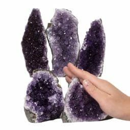 2.13kg Amethyst Crystal Geode Specimen Set 5 Pieces DN1447 5 Amethyst Crystal Geode Specimen Set DN1447 | Himalayan Salt Factory