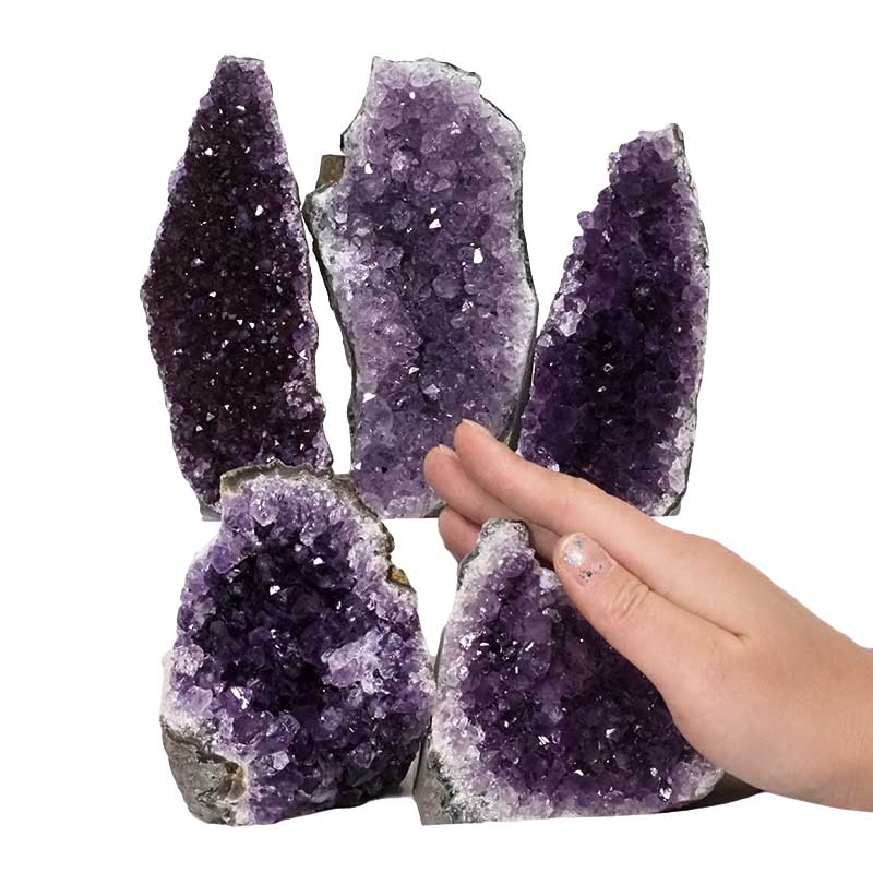 2.13kg Amethyst Crystal Geode Specimen Set 5 Pieces DN1447 4 Amethyst Crystal Geode Specimen Set DN1447 | Himalayan Salt Factory