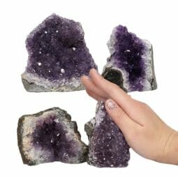 2.03kg Amethyst Crystal Geode Specimen Set 4 Pieces DN1453 5 Amethyst Crystal Geode Specimen Set DN1453 | Himalayan Salt Factory