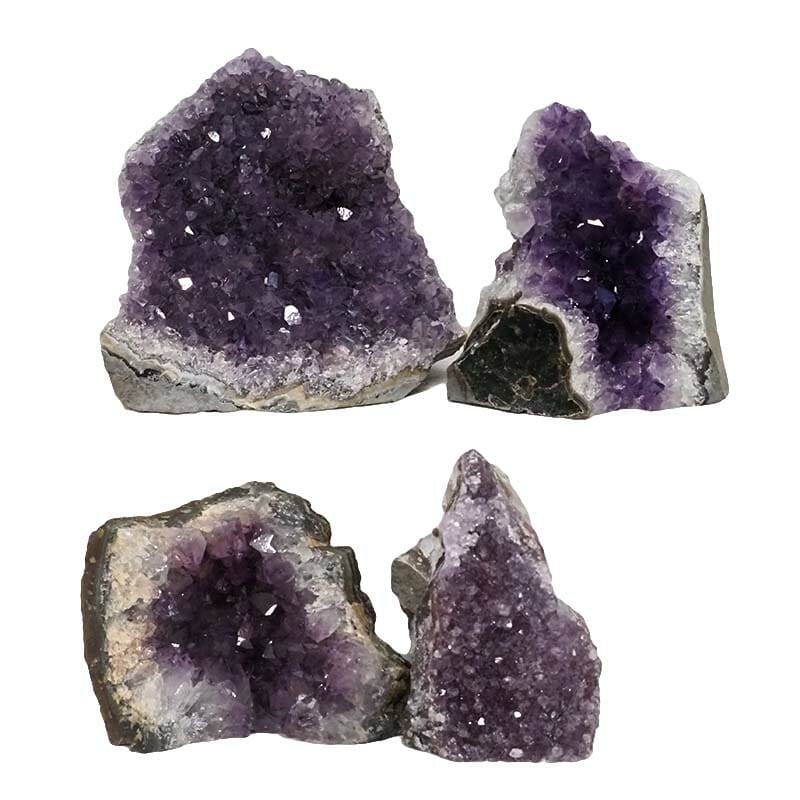 2.03kg Amethyst Crystal Geode Specimen Set 4 Pieces DN1453 3 Amethyst Crystal Geode Specimen Set DN1453 | Himalayan Salt Factory