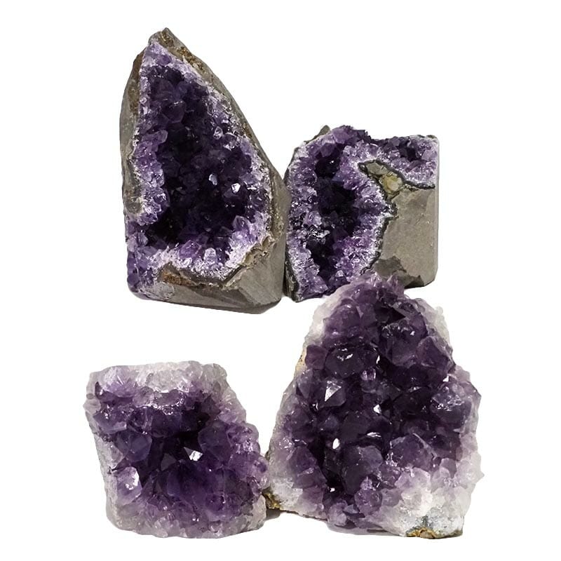 2.09kg Amethyst Crystal Geode Specimen Set 4 Pieces DN1454 3 Amethyst Crystal Geode Specimen Set DN1454 | Himalayan Salt Factory