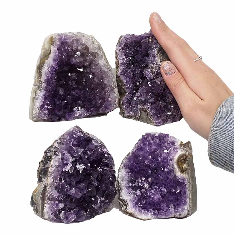 2.13kg Amethyst Crystal Geode Specimen Set 4 Pieces DN1455 4 2.13kg Amethyst Crystal Geode Specimen Set 4 Pieces DN1455 - Image 2