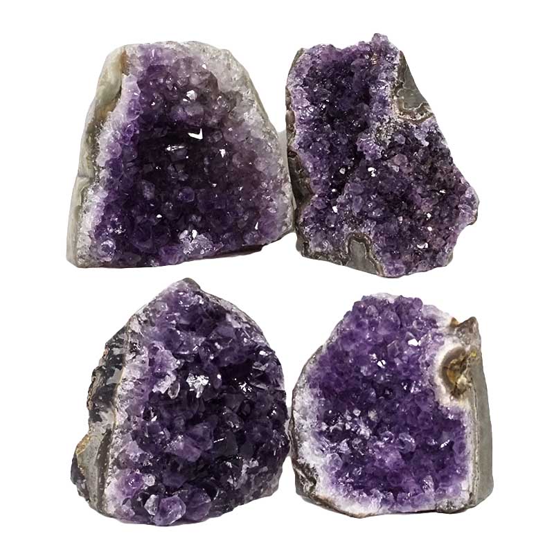 2.13kg Amethyst Crystal Geode Specimen Set 4 Pieces DN1455 3 Amethyst Crystal Geode Specimen Set DN1455 | Himalayan Salt Factory