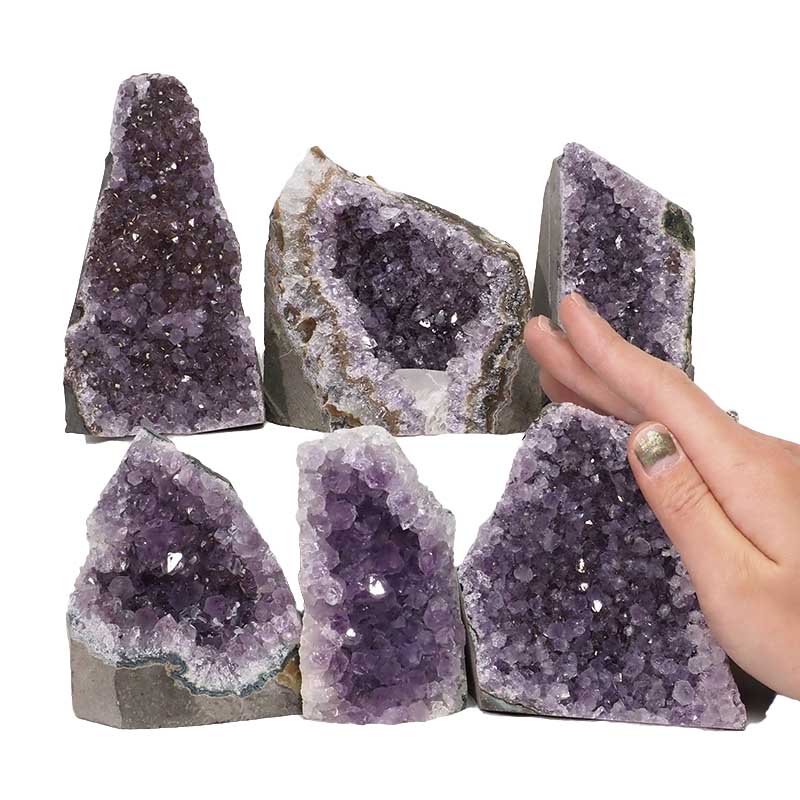2.13kg Amethyst Mini Cluster Specimen Set 6 Pieces N1626 4 Amethyst Mini Cluster Specimen Set N1626 | Himalayan Salt Factory