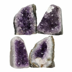 Amethyst Polished Crystal Geode Specimen Set DN1419 | Himalayan Salt Factory