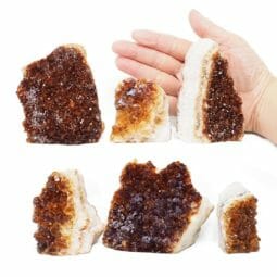 1.72kg Citrine Mini Cluster Specimen Set 6 Pieces J1787 5 Citrine Cluster Specimen Set 6 J1787 | Himalayan Salt Factory