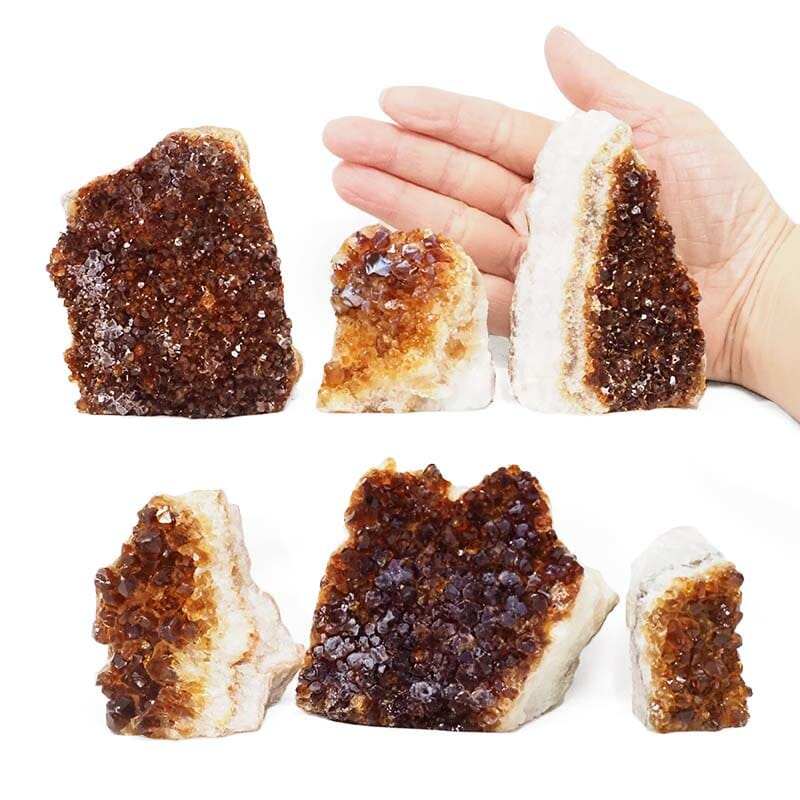 1.72kg Citrine Mini Cluster Specimen Set 6 Pieces J1787 4 Citrine Cluster Specimen Set 6 J1787 | Himalayan Salt Factory