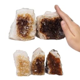 2.09kg Citrine Mini Cluster Specimen Set 5 Pieces N1581 5 Citrine Mini Cluster Specimen Set N1581 | Himalayan Salt Factory