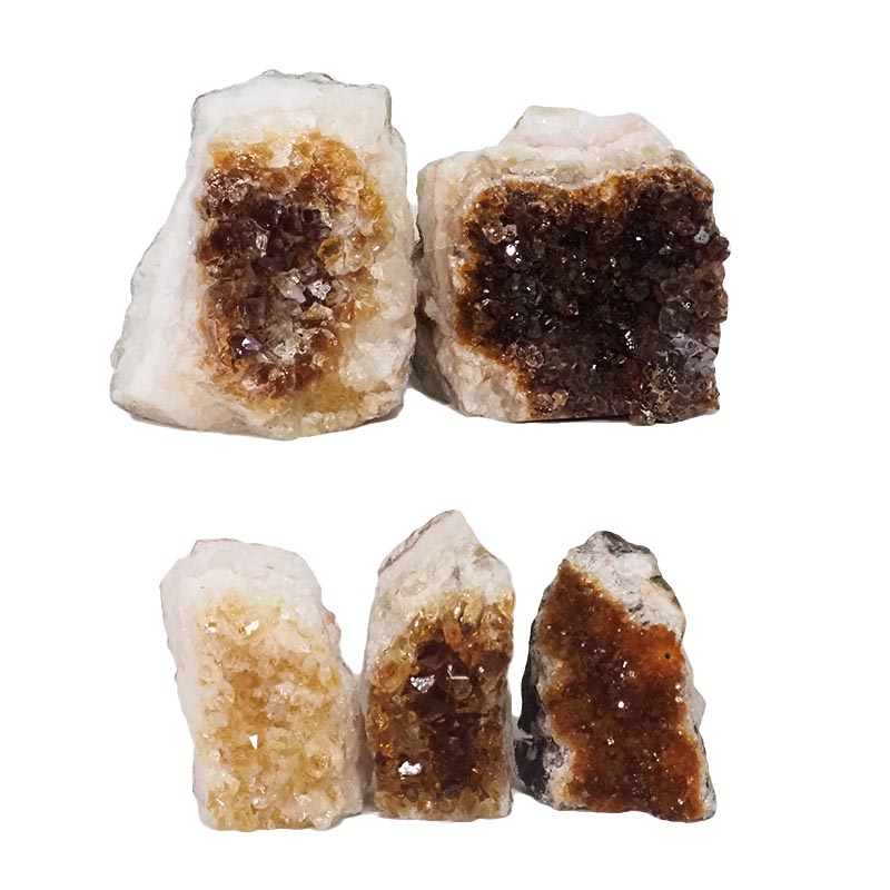 2.09kg Citrine Mini Cluster Specimen Set 5 Pieces N1581 3 Citrine Mini Cluster Specimen Set N1581 | Himalayan Salt Factory