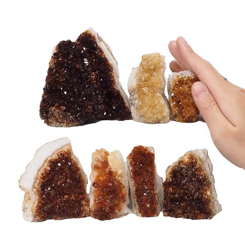 1.84kg Citrine Mini Cluster Specimen Set 7 Pieces N1586 4 Citrine Mini Cluster Specimen Set N1586 | Himalayan Salt Factory