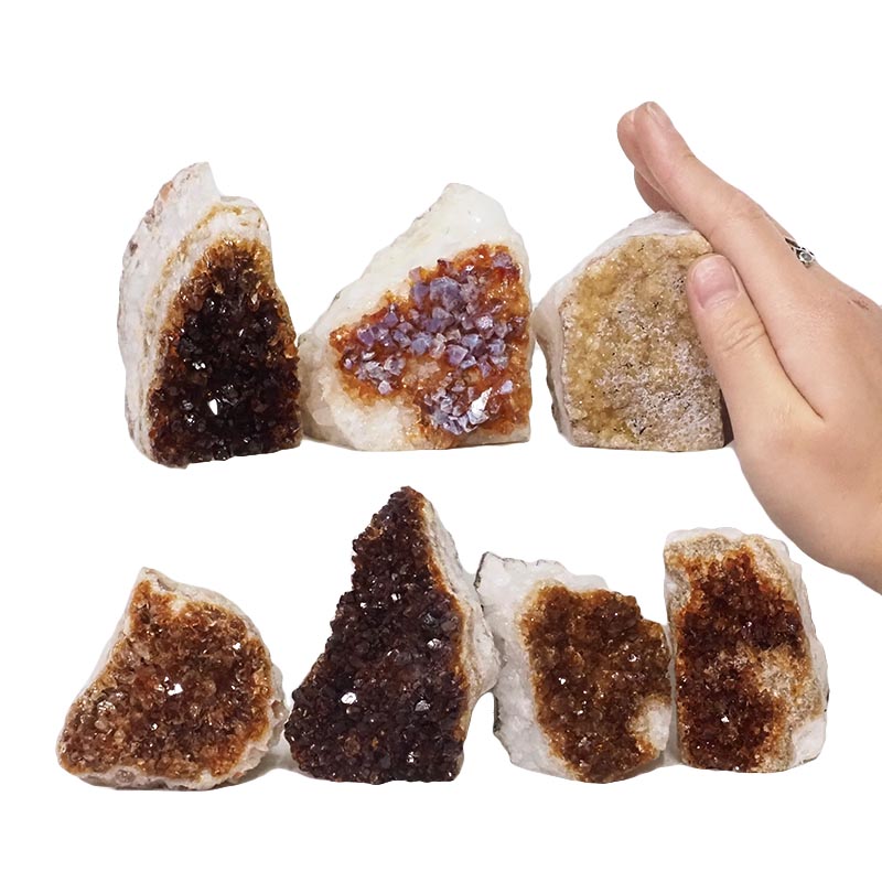 1.82kg Citrine Mini Cluster Specimen Set 7 Pieces N1590 4 Citrine Mini Cluster Specimen Set N1590 | Himalayan Salt Factory