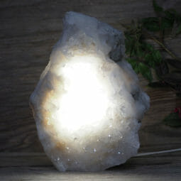 Clear Quartz Cluster Lamp with LED Bulb DS1681 | Himalayan Salt Factory