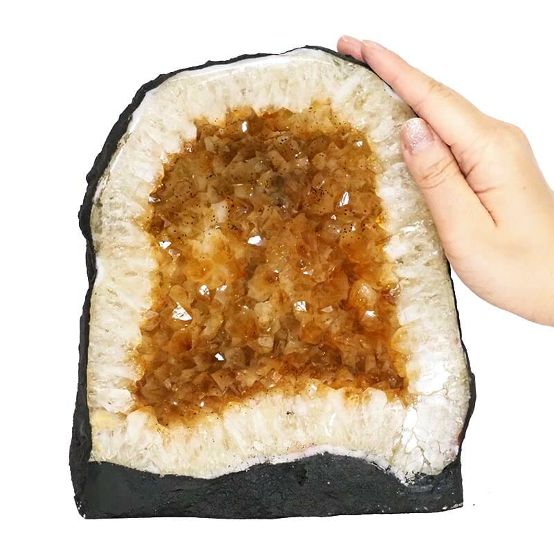 4.38kg Natural Citrine Geode - A Grade DS1703 4 Natural Citrine Geode - A Grade DS1703 | Himalayan Salt Factory