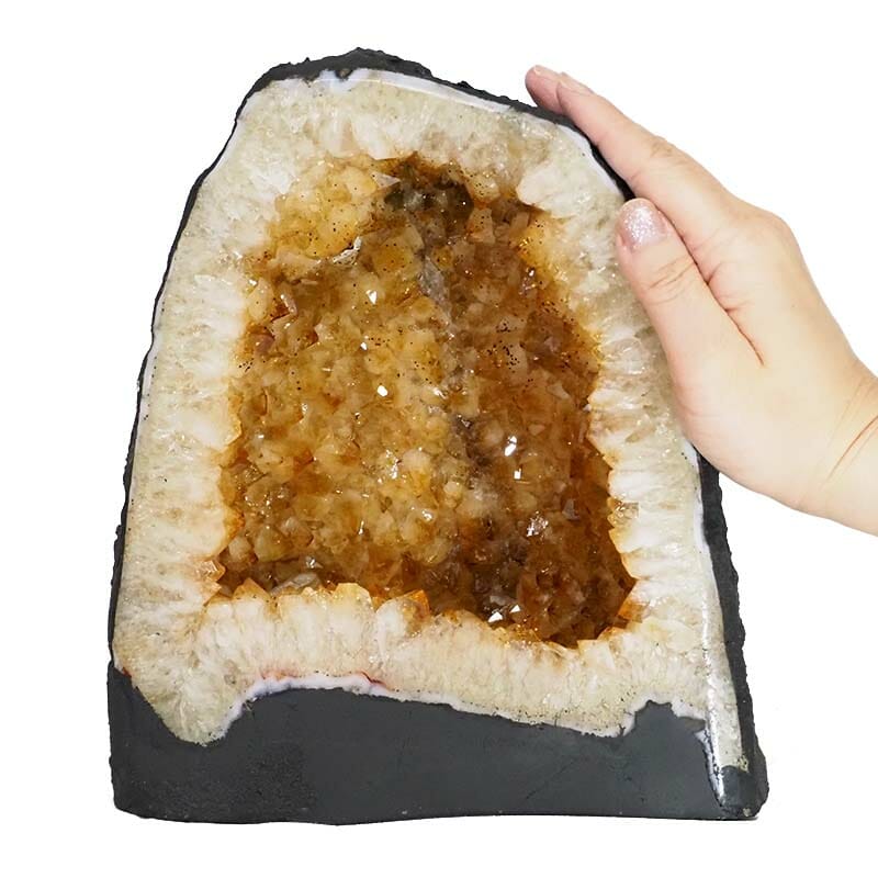 6.48kg Natural Citrine Geode - A Grade DS1705 4 Natural Citrine Geode - A Grade DS1705 | Himalayan Salt Factory