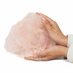 1.24kg Natural Rose Quartz Polished Slab Plate J1489 6 Natural Rose Quartz Polished Slab Plate J1489 | Himalayan Salt Factory