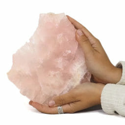 Natural Rose Quartz Polished Slab Plate J1495 | Himalayan Salt Factory