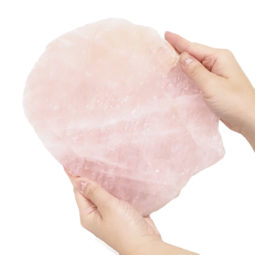 Natural Rose Quartz Polished Slab Plate S1057 | Himalayan Salt Factory