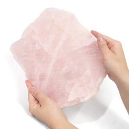 Natural Rose Quartz Polished Slab Plate S1058 | Himalayan Salt Factory