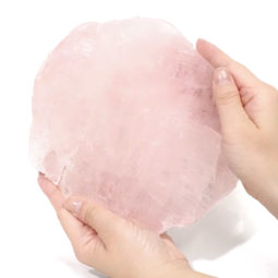 Natural Rose Quartz Polished Slab Plate S1065 | Himalayan Salt Factory