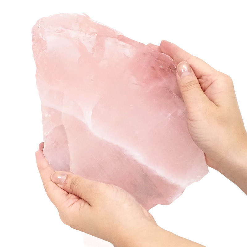 1.10kg Natural Rose Quartz Polished Slab Plate S1068 4 Natural Rose Quartz Polished Slab Plate S1068 | Himalayan Salt Factory