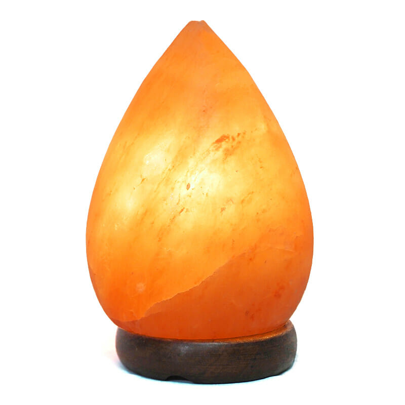 Pear Salt Lamp - Timber Base (12V – 12W) Energy Efficient 4 Pear Salt Lamp - Timber Base (12V – 12W) | Himalayan Salt Factory