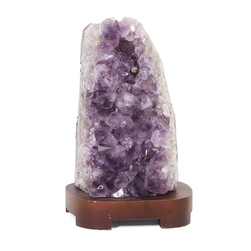 3.52kg Amethyst Crystal Lamp with Timber Base DK384 3 3.52kg Amethyst Crystal Lamp DK384 | Himalayan Salt Factory