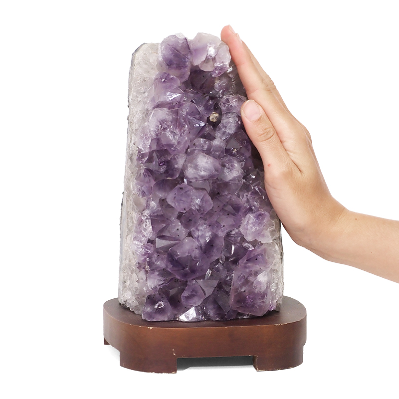 3.52kg Amethyst Crystal Lamp with Timber Base DK384 5 3.52kg Amethyst Crystal Lamp DK384 | Himalayan Salt Factory