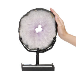 3.95kg Natural Brazil Amethyst Geode Slice DK444 | Himalayan Salt Factory