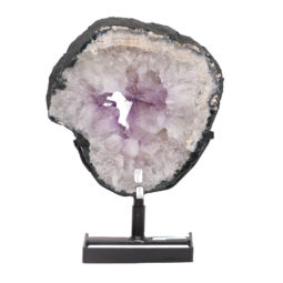 3.65kg Natural Brazil Amethyst Geode Slice DK445 | Himalayan Salt Factory