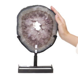 3.85kg Natural Brazil Amethyst Geode Slice DK448 | Himalayan Salt Factory