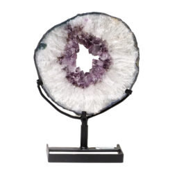 4.35kg Natural Brazil Amethyst Geode Slice DK453 | Himalayan Salt Factory