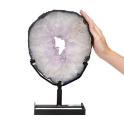 3.85kg Natural Brazil Amethyst Geode Slice DK456 | Himalayan Salt Factory