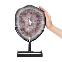 4.05kg Natural Brazil Amethyst Geode Slice DK458 | Himalayan Salt Factory
