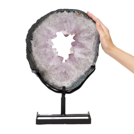 5.90kg Natural Brazil Amethyst Geode Slice DK471 | Himalayan Salt Factory