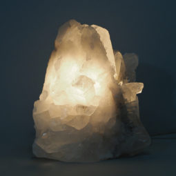 2.43kg Clear Quartz Cluster Lamp with LED Bulb DK508 | Himalayan Salt Factory