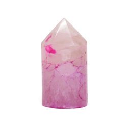 Pink Agate Cylinder Point Small | Himalayan Salt Factory