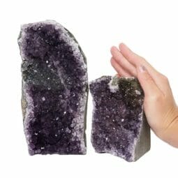 2.45kg Amethyst Crystal Geode Specimen Set 2 Pieces DN1464 5 Amethyst Crystal Geode Specimen Set DN1464 | Himalayan Salt Factory