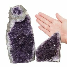 2.54kg Amethyst Crystal Geode Specimen Set 2 Pieces DN1465 5 Amethyst Crystal Geode Specimen Set DN1465 | Himalayan Salt Factory