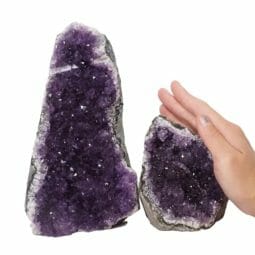 2.25kg Amethyst Crystal Geode Specimen Set 2 Pieces DN1468 5 Amethyst Crystal Geode Specimen Set DN1468 | Himalayan Salt Factory